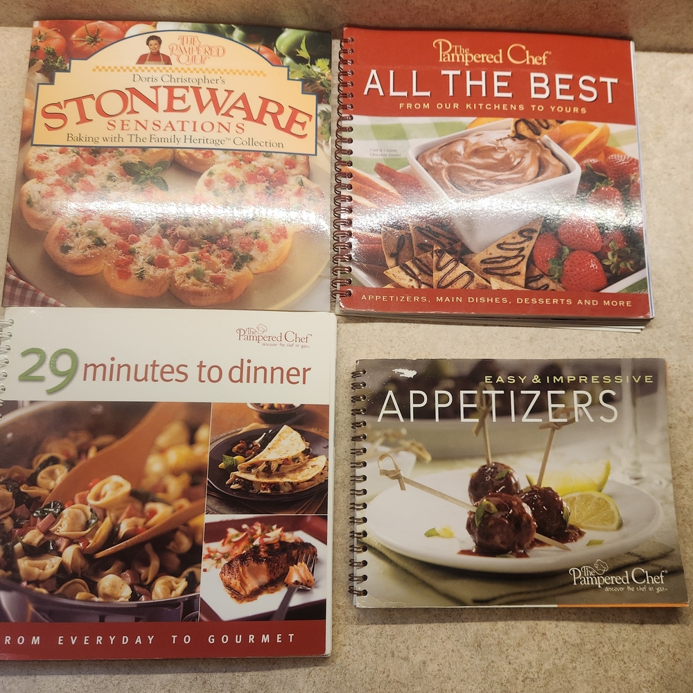 Pampered Chef Cookbook Collection Set Of 4